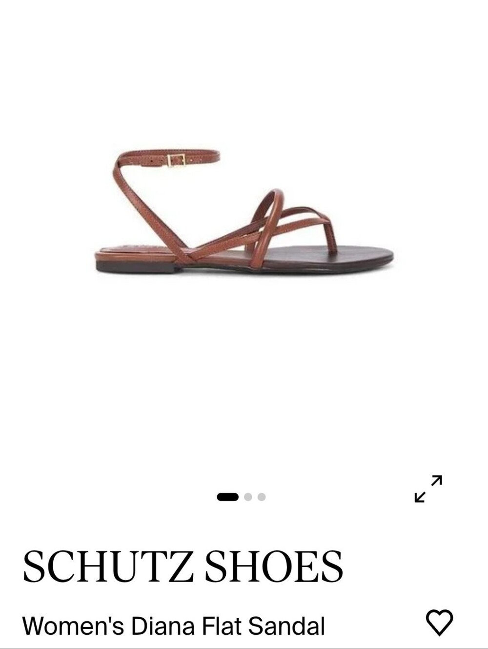 SCHUTZ DIANA FLAT STRAPPY SANDAL